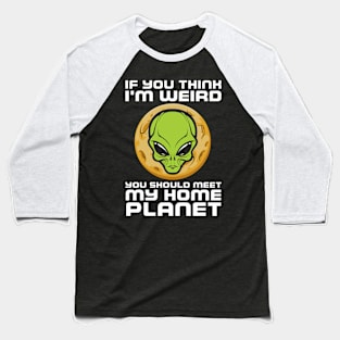 Alien Costume UFO Lover Alien Space Baseball T-Shirt